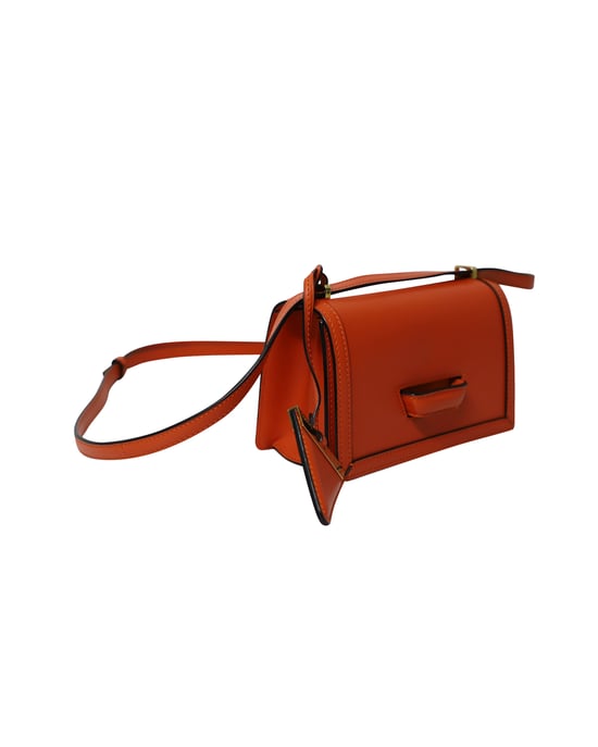 Loewe Small Barcelona Crossbody Bag in Orange Leather - Image 4
