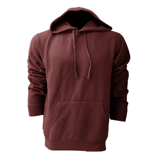 Russell Colour Mens Hooded Sweatshirt / Hoodie (Burgundy) - Image 1