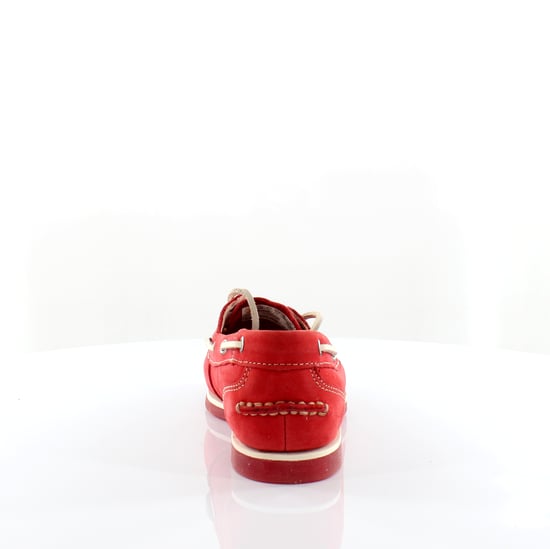 Timberland Classis Boat 2 Eye Red Leather Lace Up Womens Boat Shoes 8866R