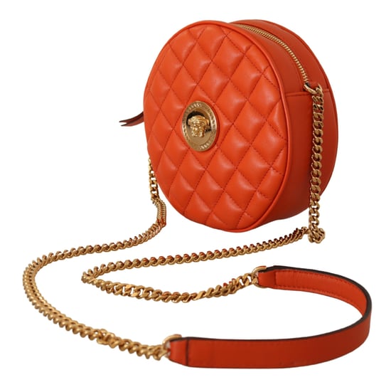 Bolso cruzado redondo Medusa de cuero napa rojo para mujer de Versace - Image 2