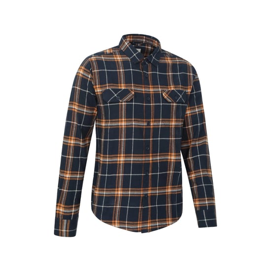 Mountain Warehouse Mens Trace Flannel Long-Sleeved Shirt (Bright Blue)