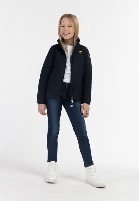 Schmuddelwedda Knitted fleece jacket marine melange - Image 2