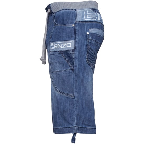 Pantalones cortos vaqueros elásticos para hombre| Enzo Designer Menswear - Image 2