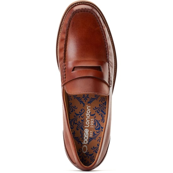 Base London Garfield Leather Men's Burnt Tan Loafers - Image 4