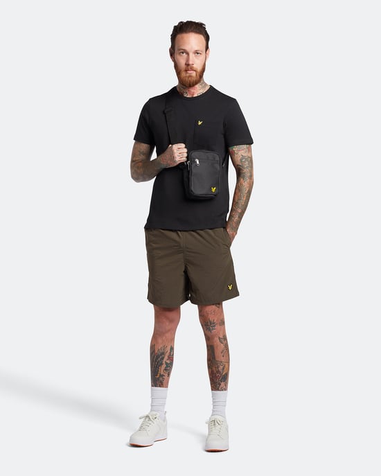 Lyle & Scott Plain Swim Shorts in Olive - Image 3