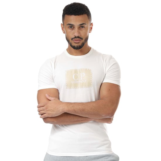 Men's C.P. Company Box Centre Logo T-Shirt in White