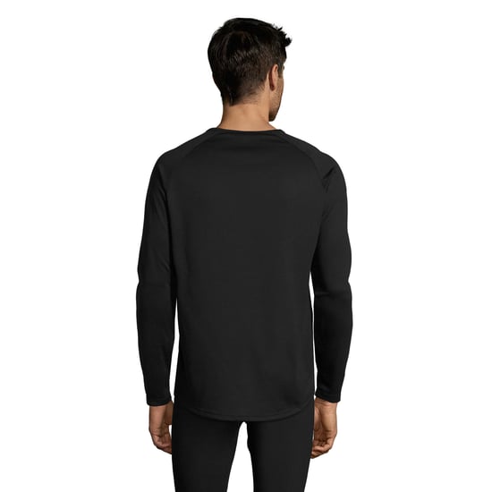SOLS Mens Sporty Long Sleeve Performance T-Shirt (Black) - Image 2