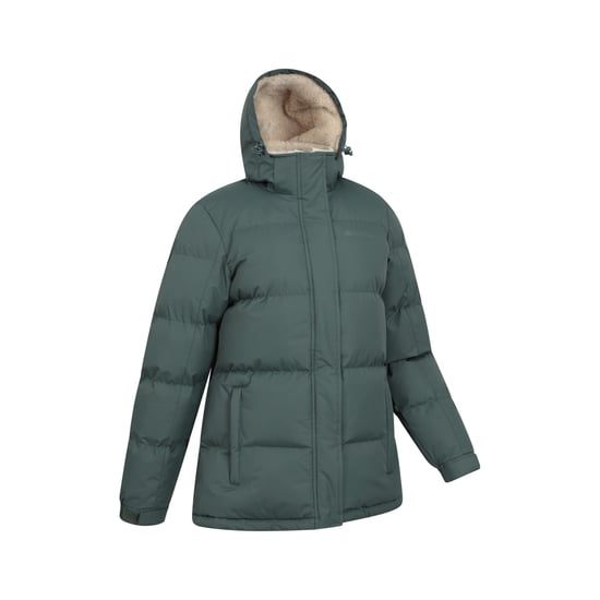 Mountain Warehouse Womens/Ladies Snow Borg Lined Padded Jacket (Khaki Green) - Image 3