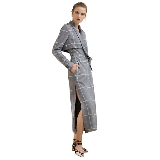 Long Tartan Coat - Image 6