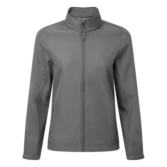Premier Womens/Ladies Windchecker Recycled Printable Soft Shell Jacket (Dark Grey) - Image 1