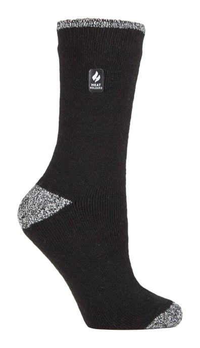 Calentadores - Calcetines Térmicos de Mujer para Invierno | Calcetines de Interior y Exterior | Adorables y Esponjosos | Regalos para Mujer - Negro / Blanco H&T (Praga) - Image 1