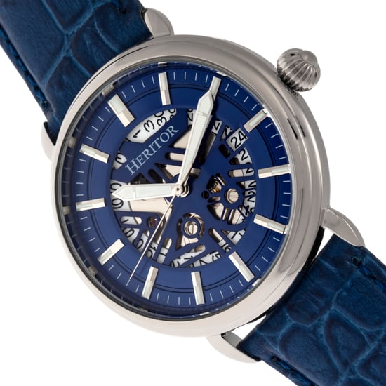 Reloj Automático Heritor Mattias con Correa de Cuero y Fecha - Image 3