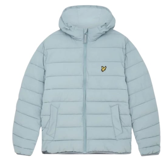 Chaqueta acolchada azul con capucha Branded Away de Lyle & Scott - Image 1