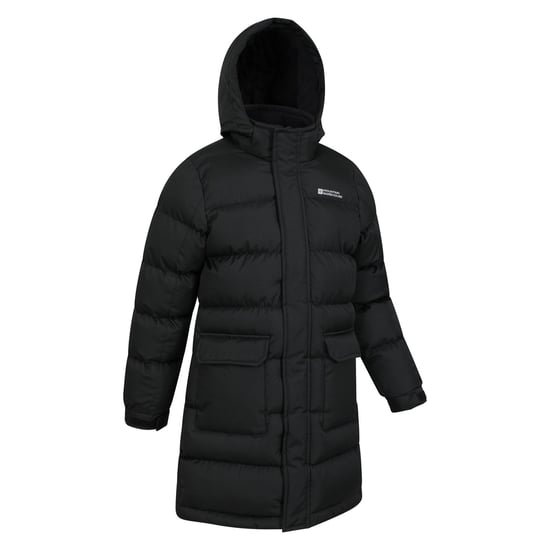 Mountain Warehouse Childrens/Kids Water Resistant Longline Padded Jacket (Black) - Image 5