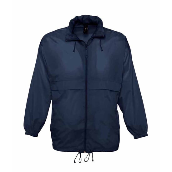 SOLS Unisex Surf Windbreaker Lightweight Jacket (Navy) - Image 1