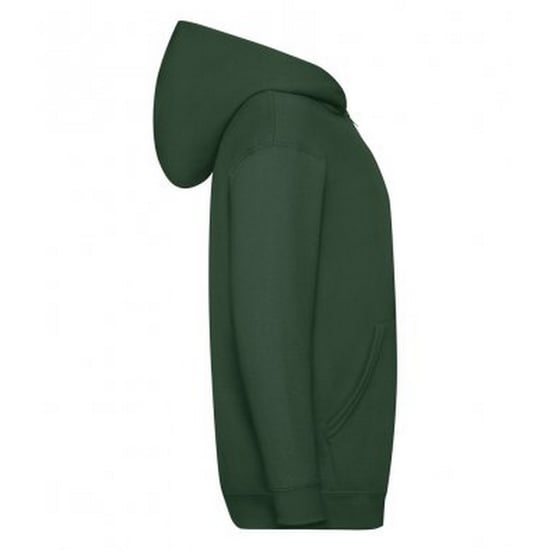 Fruit Of The Loom Childrens/Kids Hooded Sweatshirt (Bottle Green) - Image 5