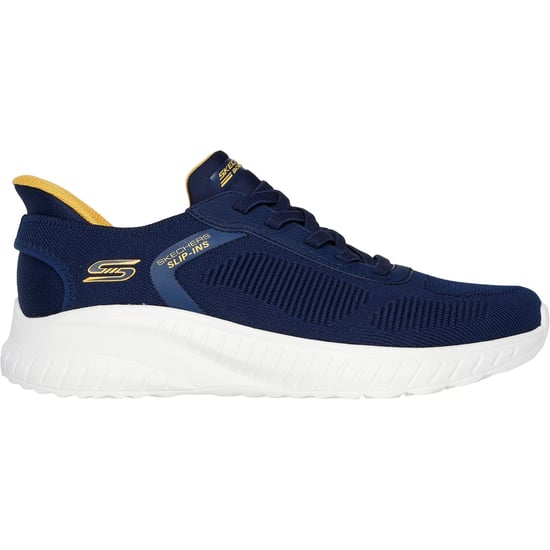 Skechers BOBS Sport Squad Chaos Solid Step Textile Men's Navy Trainers - Image 2