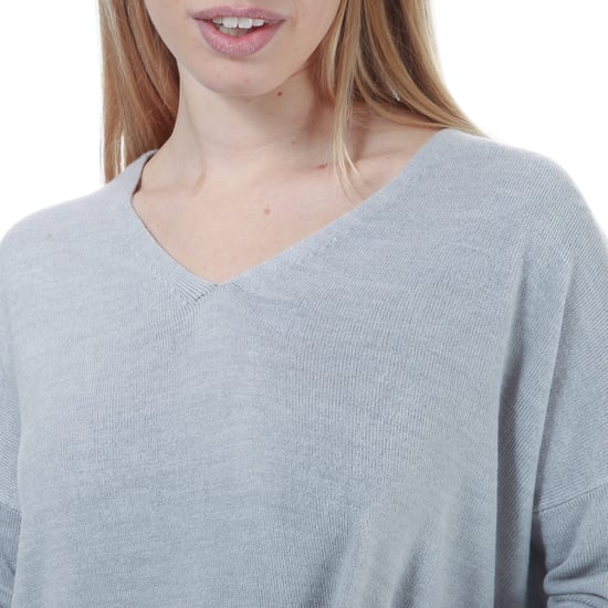 Women's Only Amalia V-Neck Jumper in Light Grey