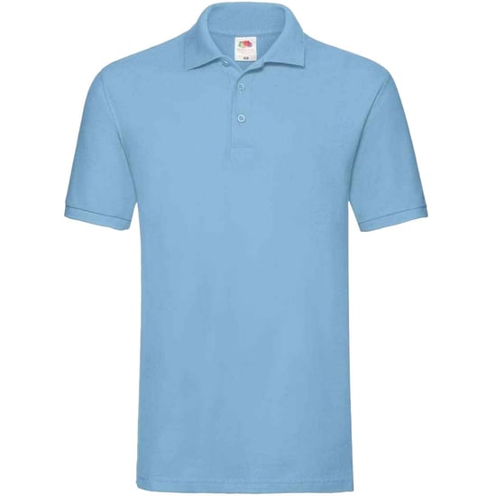 Fruit of the Loom Mens Premium Cotton Pique Polo Shirt (Sky Blue) - Image 1