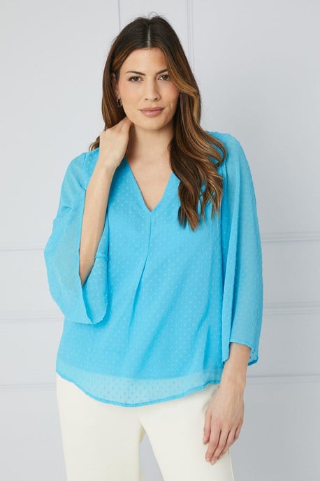 Dobby Pleat Detail Top