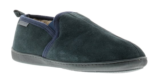 Hush Puppies arnold leather mens full slippers navy - Image 1