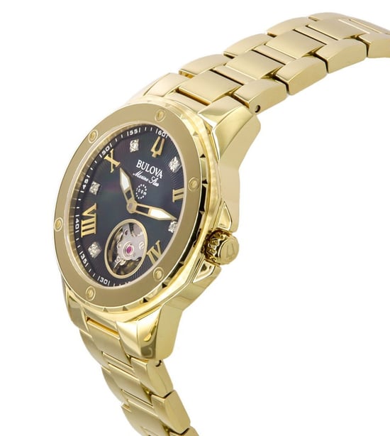Bulova Marine Star Women's Gold Watch 97P171 - Image 3