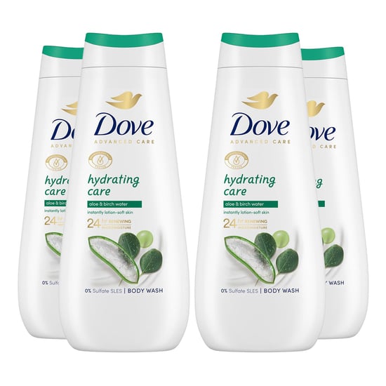 Dove Advanced Care Body Wash Hydrating Care 24H Renewing Micromoisture, 4x400ml