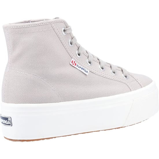 Superga 2708 HI Top Cotton Women's Grey Colomba/White Avorio Boots - Image 2