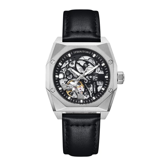 Heritor Automatic Elliott Leather-Band Watch