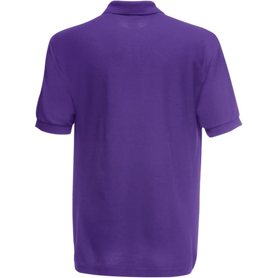 Fruit of the Loom Childrens/Kids Pique Short-Sleeved Polo Shirt (Purple) - Image 2