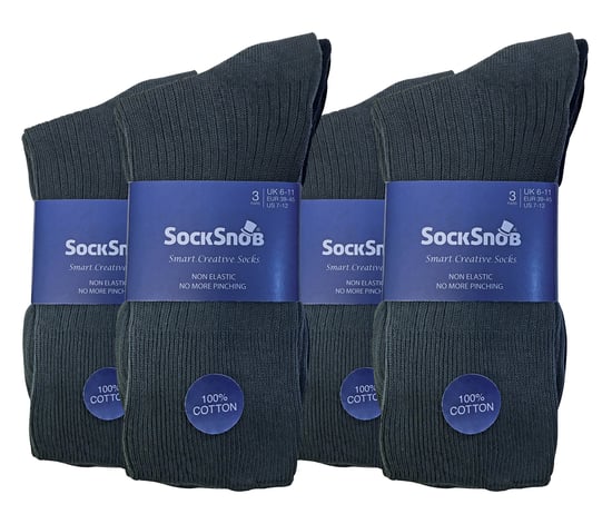 Paquete de 12 pares de calcetines 100% algodón para diabéticos - TSFD02 - Image 2