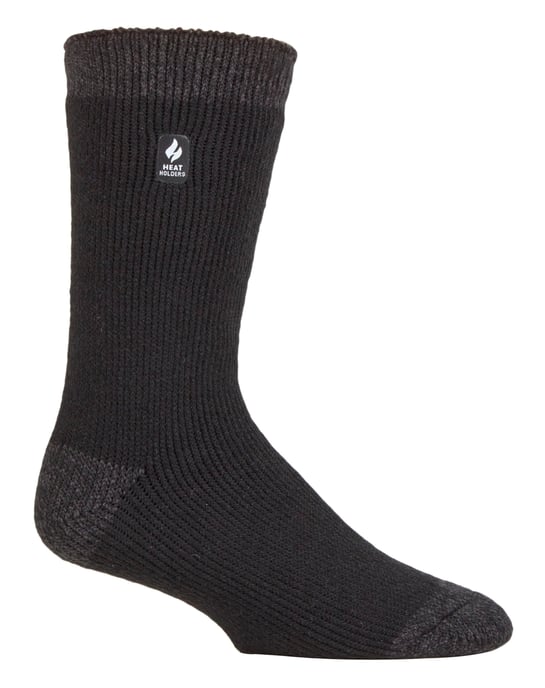 Calentadores - Calcetines Térmicos Extra Gruesos para Hombre para Invierno | Calcetines Aislantes de Forro Polar Cálido | Regalos para Hombre - Negro / Carbón Talón y Puntera (Berlín) - Image 1