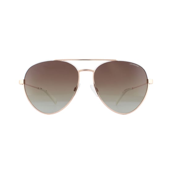 Polaroid Sunglasses PLD 6055/S VK6 LA White Brown Gradient Polarized