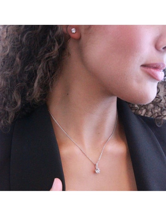 Pendientes Kristine - Plata y Cristal - Image 2