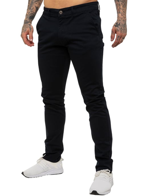 Enzo | Pantalones Chino Slim Fit de Stretch para Hombres - Marino - Image 1