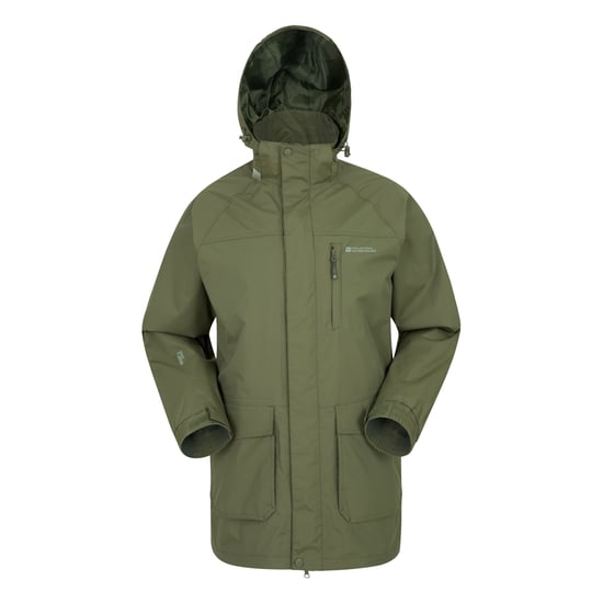 Mountain Warehouse Mens Glacier II Long Waterproof Jacket (Khaki) - Image 1
