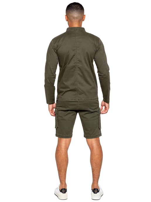 Enzo | Chándal con pantalón corto para hombre - Caqui - Image 4