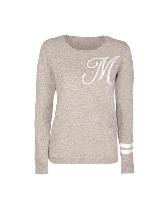 Crown Of Edinburgh Cashmere Crew Neck Sweater Stockbridge Camel M