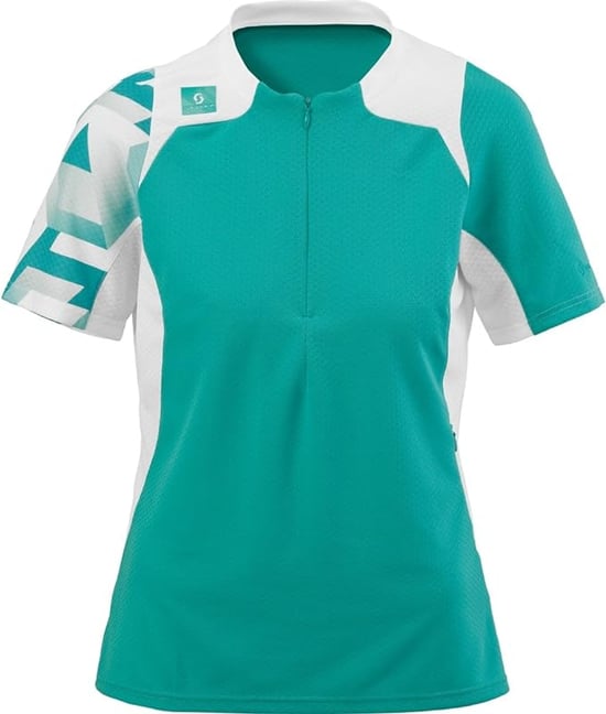 Scott Womens Summit Short Sleeve Zip Neck Cycling Jersey T Shirt Green