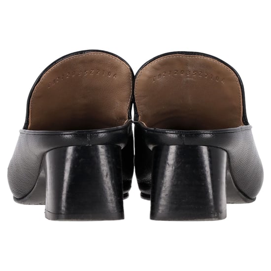 Hermès Diane With Roulis Buckle Mules in Black Goatskin Leather - Image 4