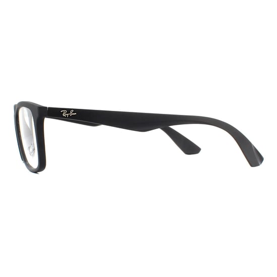 Montura de gafas unisex rectangulares de Ray-Ban en negro mate para mujer - Image 3
