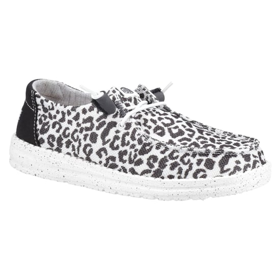 HEYDUDE Wendy Leopard Cotton Blend Women's Black/Grey Loafers - Image 6