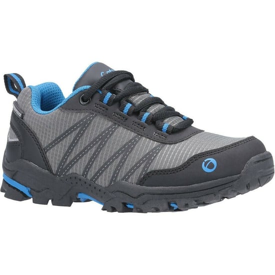 Cotswold Childrens/Kids Little Dean Lace Up Hiking Waterproof Trainer (Blue/Grey) - Image 1