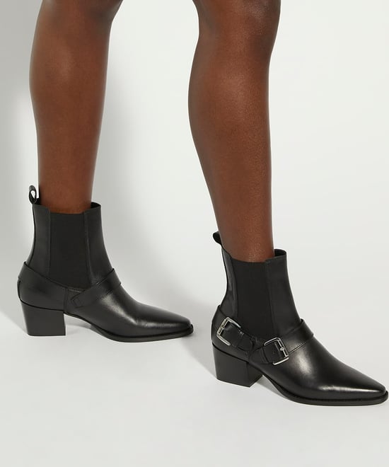 Dune Ladies Panino - Suede Buckled Chelsea Ankle Boots - Image 3