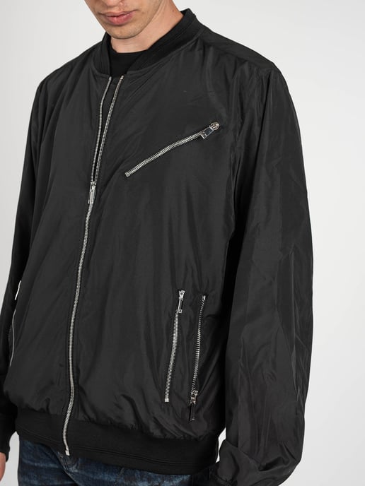 Les Hommes Chaqueta Bomber del hombre negro, Gris - Image 6
