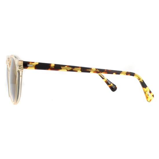 Gafas de sol Oliver Peoples Round para hombre en carey oscuro buff con espejo dorado. - Image 3