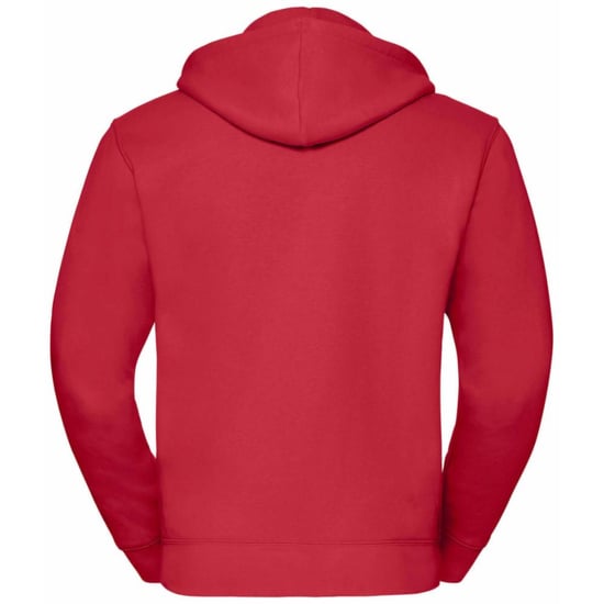Russell Mens Authentic Full Zip Hooded Sweatshirt / Hoodie (Classic Red) - Image 2