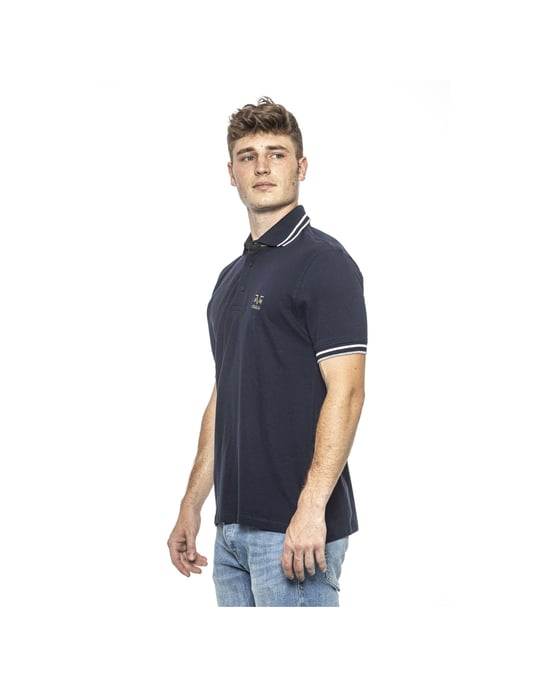 19V69 Italia Mens Polo Blue RETRO NAVY BLUE