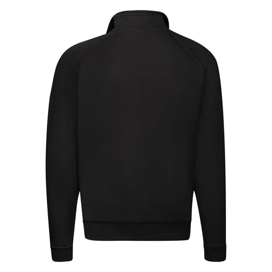 Fruit of the Loom Mens Classic 80/20 Zip Neck Sweatshirt (Black) - Image 2