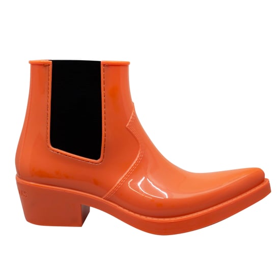 Calvin Klein Carol Rubber Womens Orange Wellington Boots